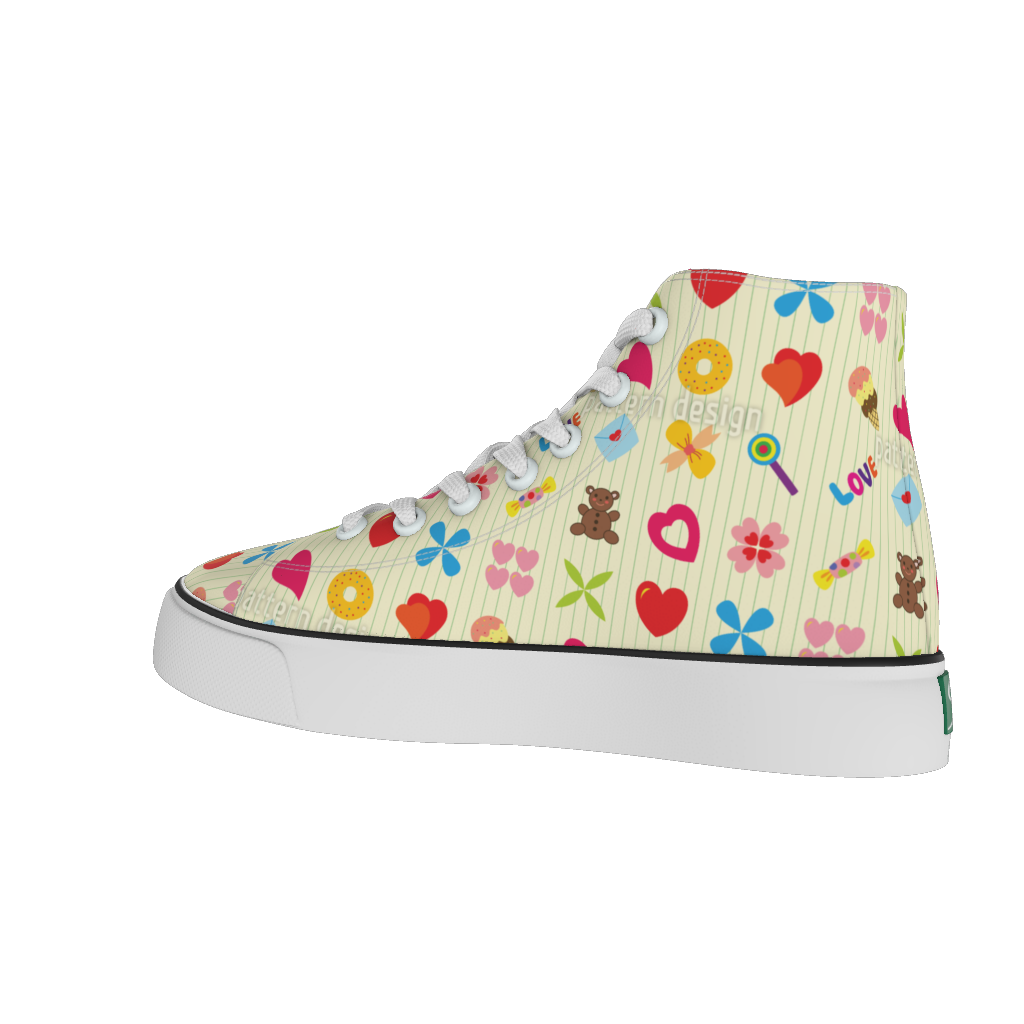 Love and Hearts High Top